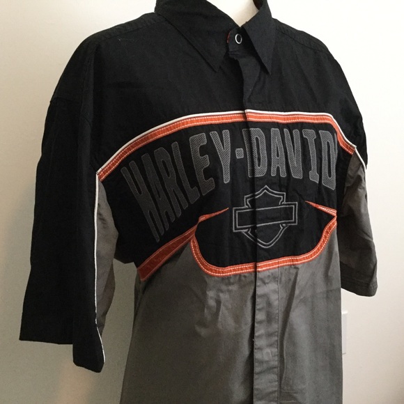 HArley Davison Men’s XL Shirt Black button front - Picture 2 of 7
